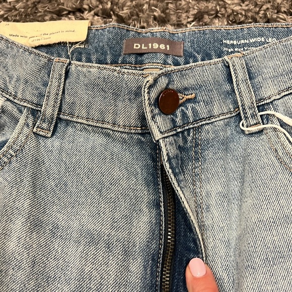 DL1961 | Hepburn High Rise Wide Leg Jeans in Slate size 28 NWT - Picture 6 of 16